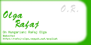 olga rafaj business card